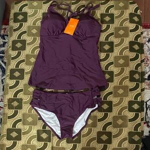 🌟 NEW GRND 2-Piece Tankini Swimsuit – Purple – Size M 🌟